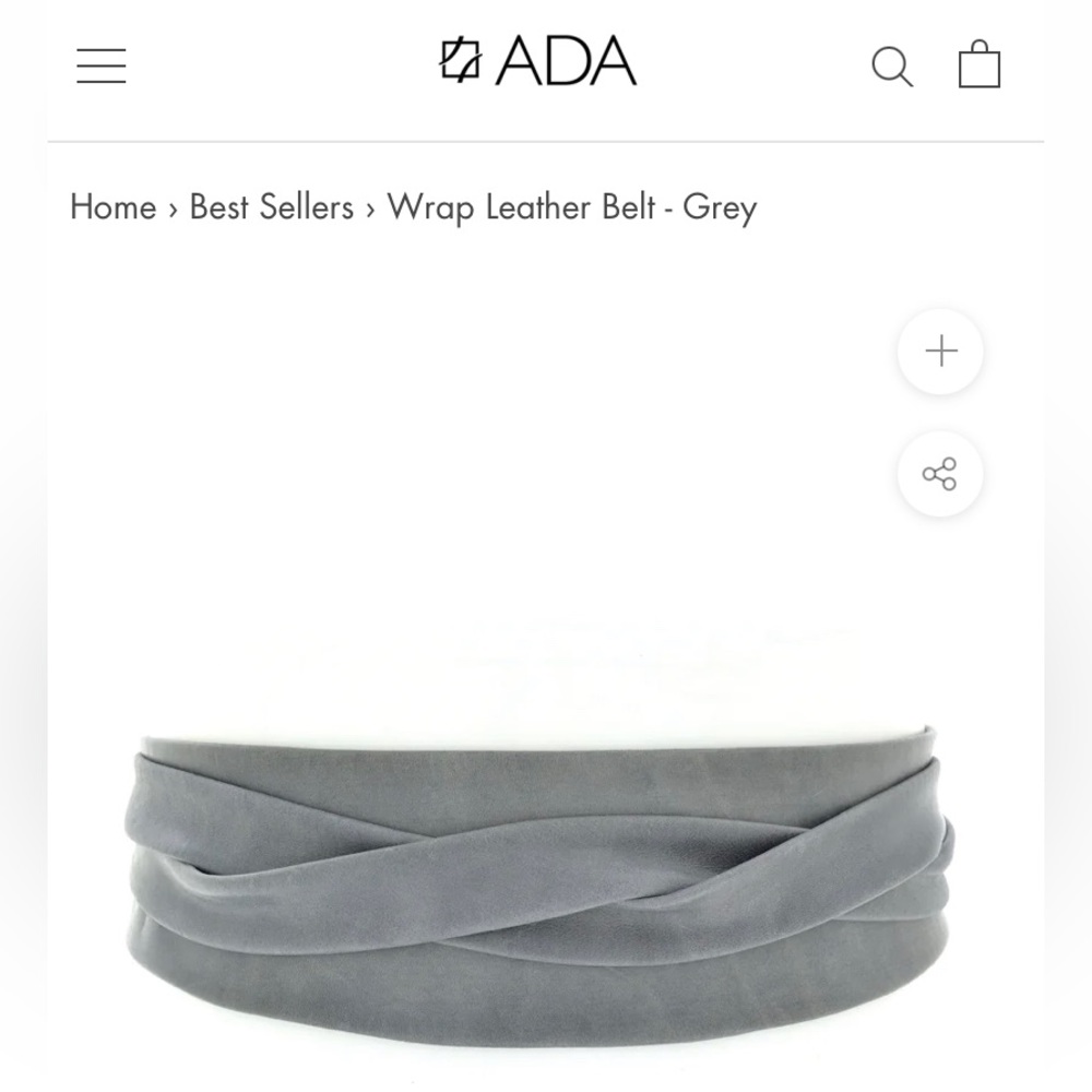 WRAP BELT | Genuine Leather Grey 109”